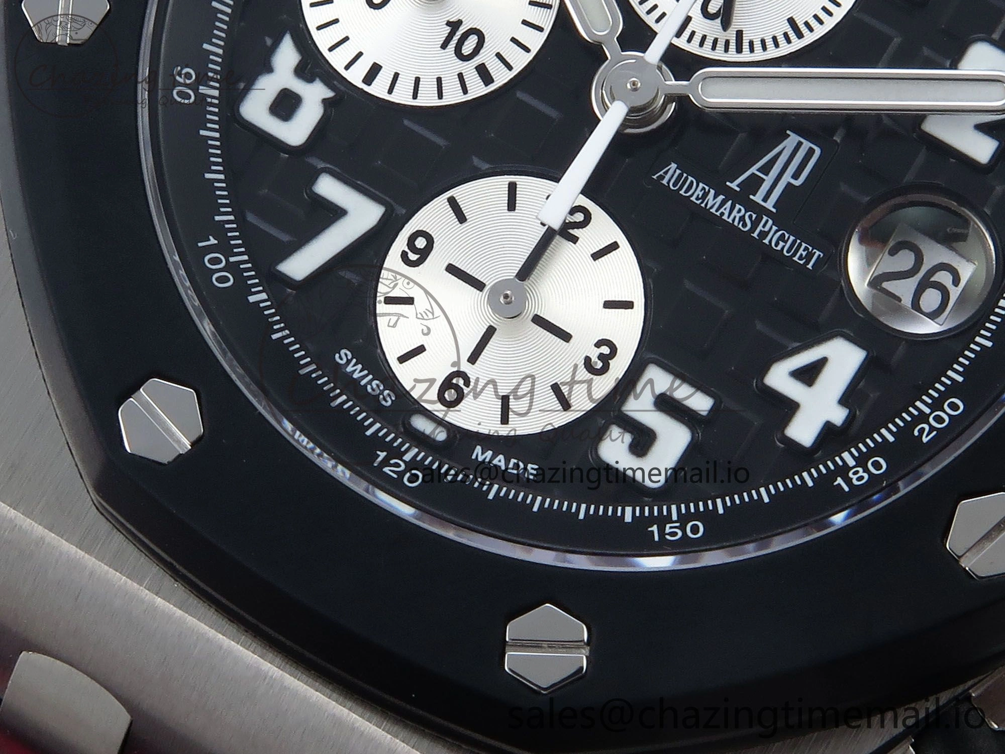 Royal Oak Offshore 42mm  Rubberclad SS TKF 1:1 Best Edition Black White Dial on Black Rubber Strap A SmartChoice 4321