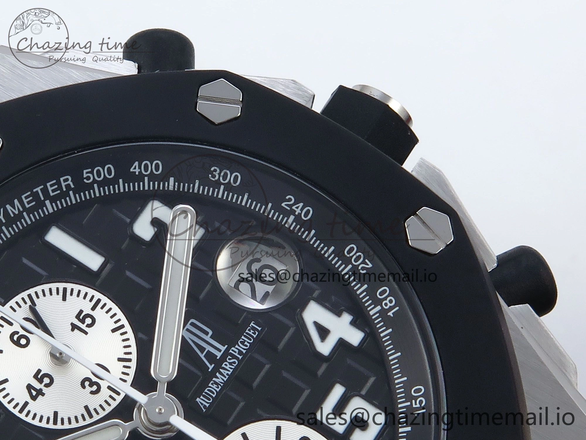 Royal Oak Offshore 42mm  Rubberclad SS TKF 1:1 Best Edition Black White Dial on Black Rubber Strap A SmartChoice 4321
