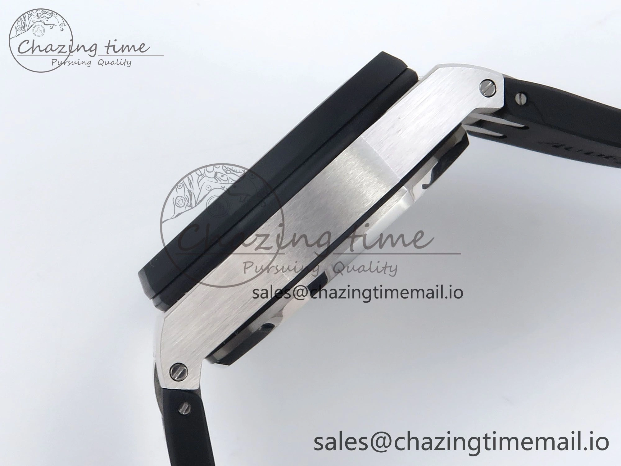 Royal Oak Offshore 42mm  Rubberclad SS TKF 1:1 Best Edition Black White Dial on Black Rubber Strap A SmartChoice 4321
