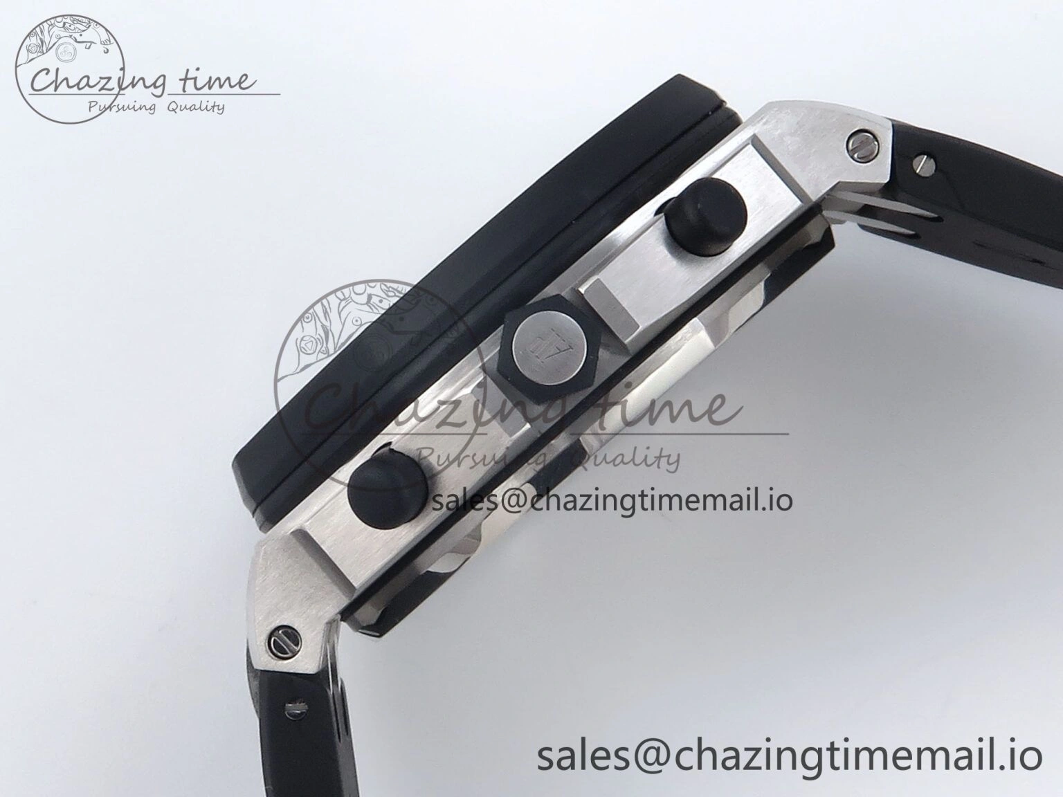Royal Oak Offshore 42mm  Rubberclad SS TKF 1:1 Best Edition Black White Dial on Black Rubber Strap A SmartChoice 4321