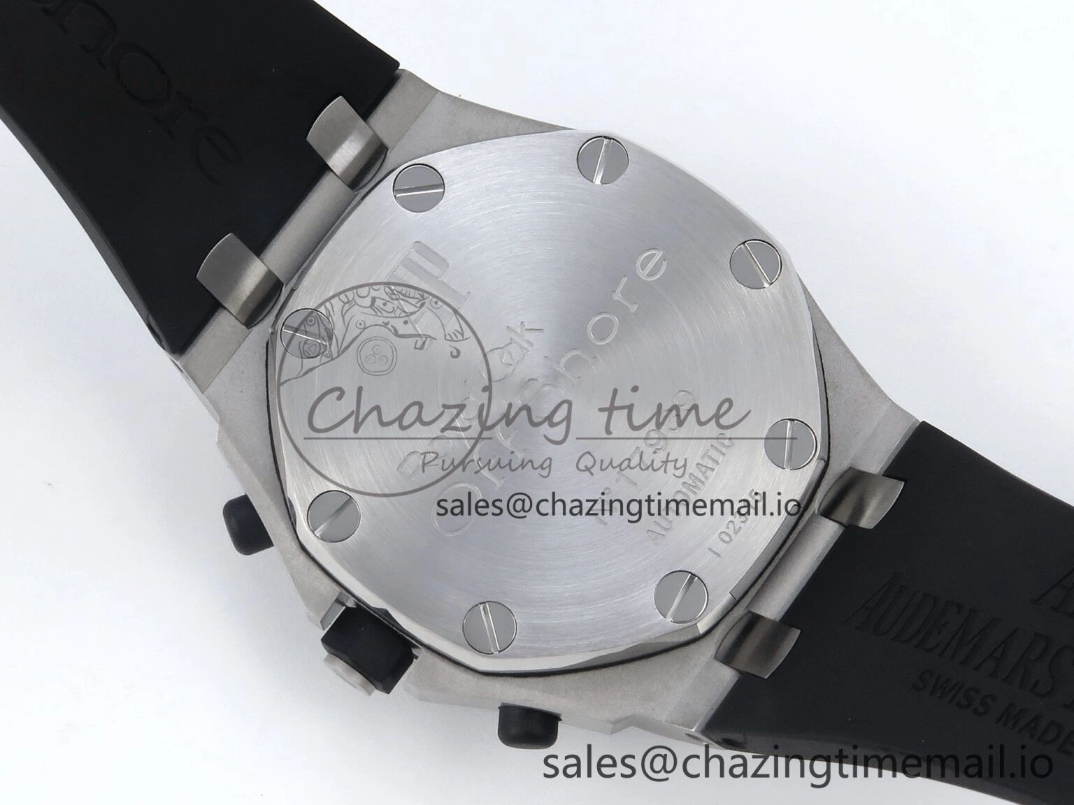 Royal Oak Offshore 42mm  Rubberclad SS TKF 1:1 Best Edition Black White Dial on Black Rubber Strap A SmartChoice 4321