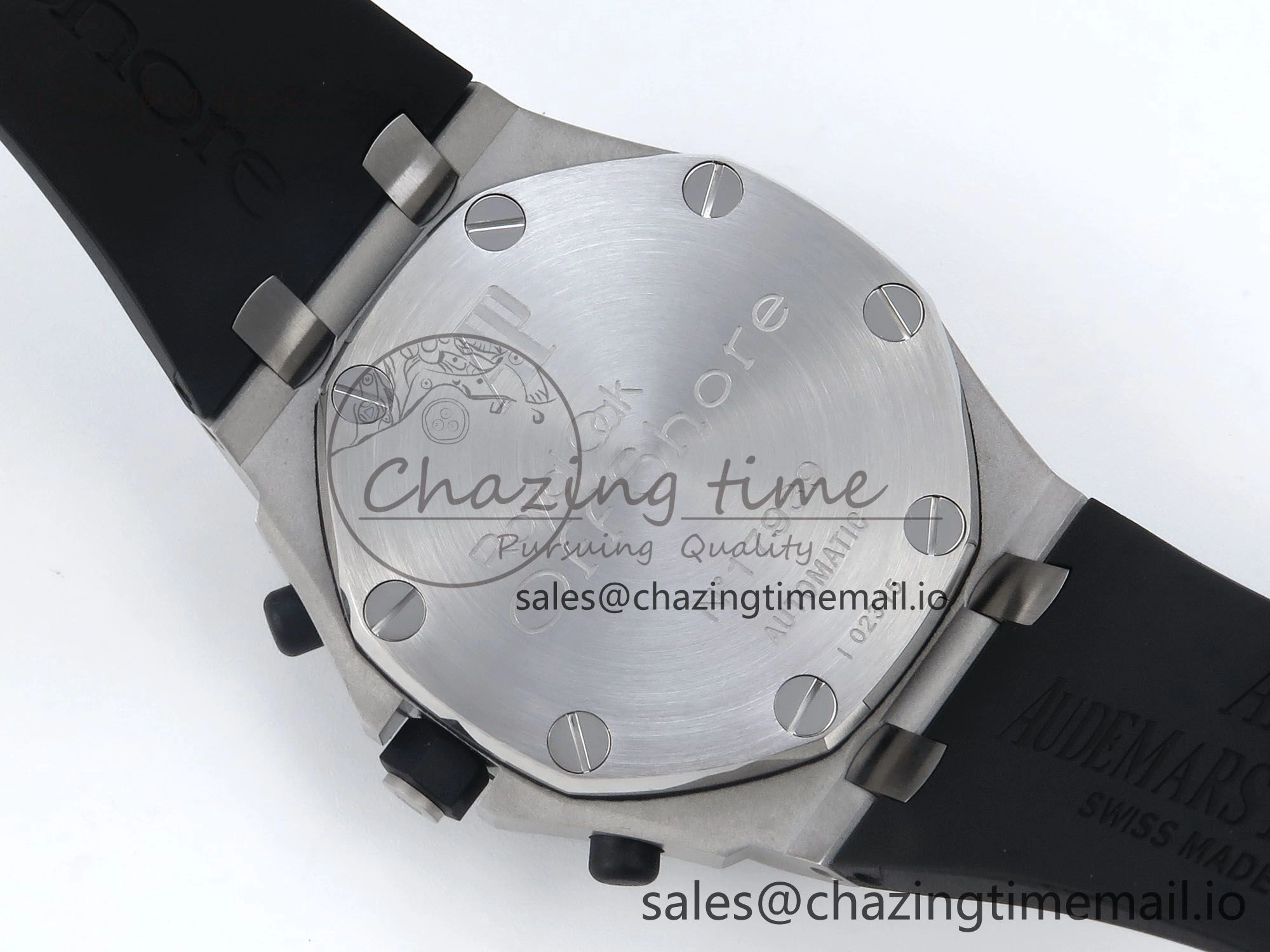 Royal Oak Offshore 42mm  Rubberclad SS TKF 1:1 Best Edition Black White Dial on Black Rubber Strap A SmartChoice 4321