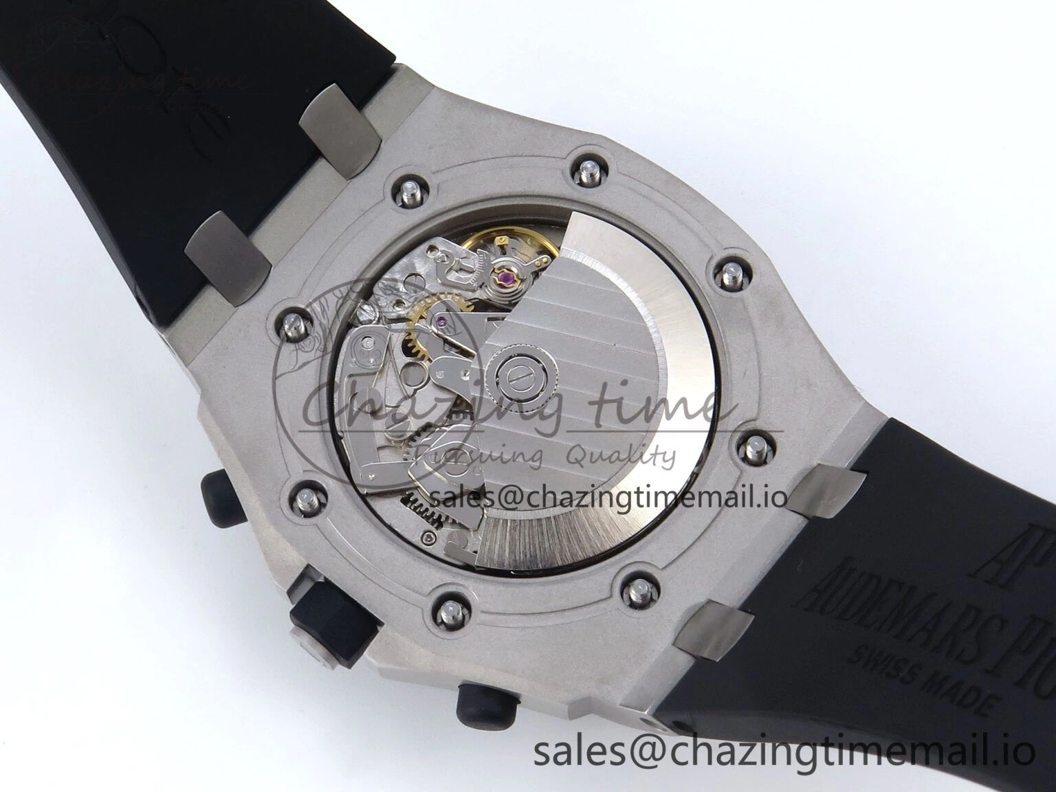 Royal Oak Offshore 42mm  Rubberclad SS TKF 1:1 Best Edition Black White Dial on Black Rubber Strap A SmartChoice 4321