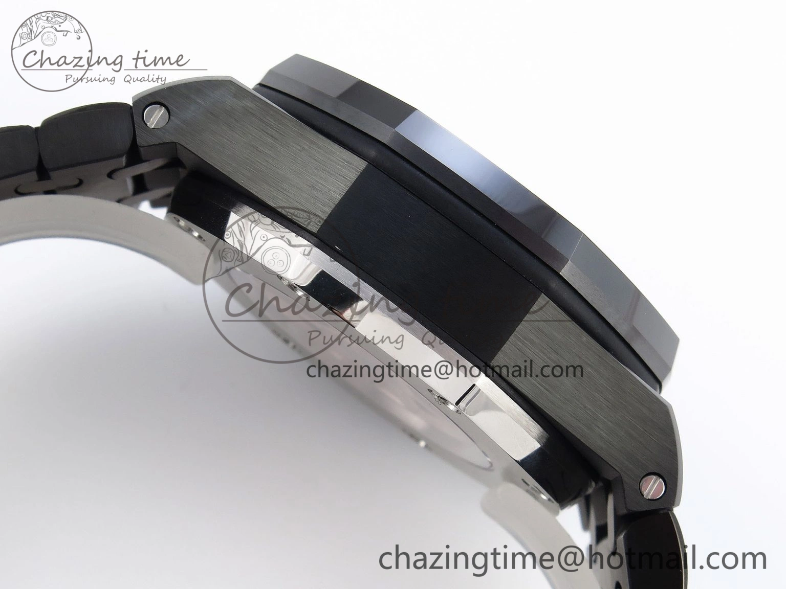 Durable Royal Oak Offshore 42mm Black Ceramic APF 1:1 Best Edition Black Textured Dial on Black Ceramic Bracelet A 4538