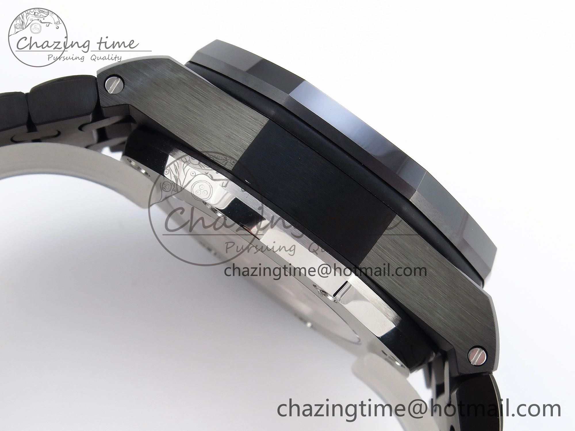 Durable Royal Oak Offshore 42mm Black Ceramic APF 1:1 Best Edition Black Textured Dial on Black Ceramic Bracelet A 4538