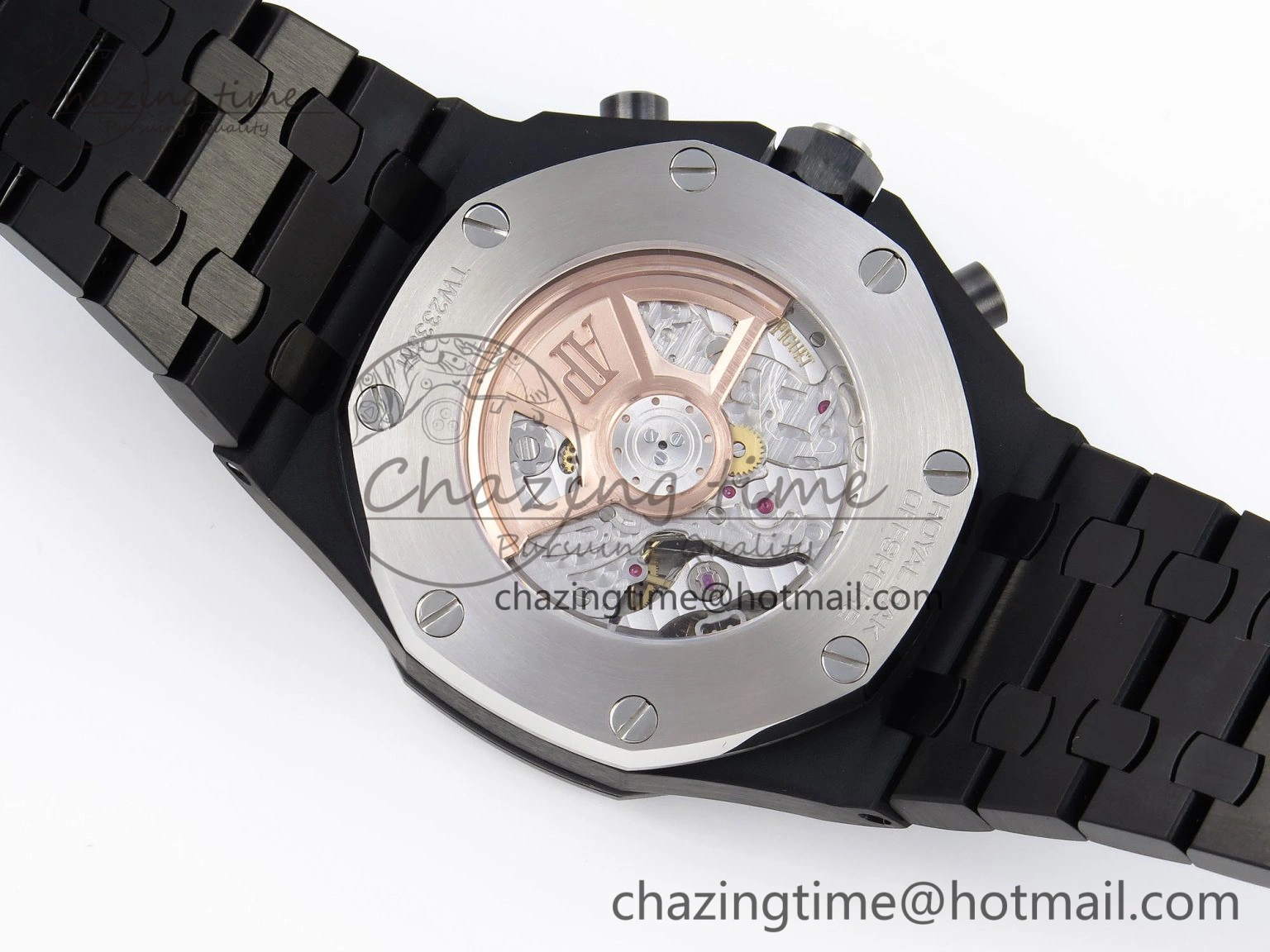 Durable Royal Oak Offshore 42mm Black Ceramic APF 1:1 Best Edition Black Textured Dial on Black Ceramic Bracelet A 4538