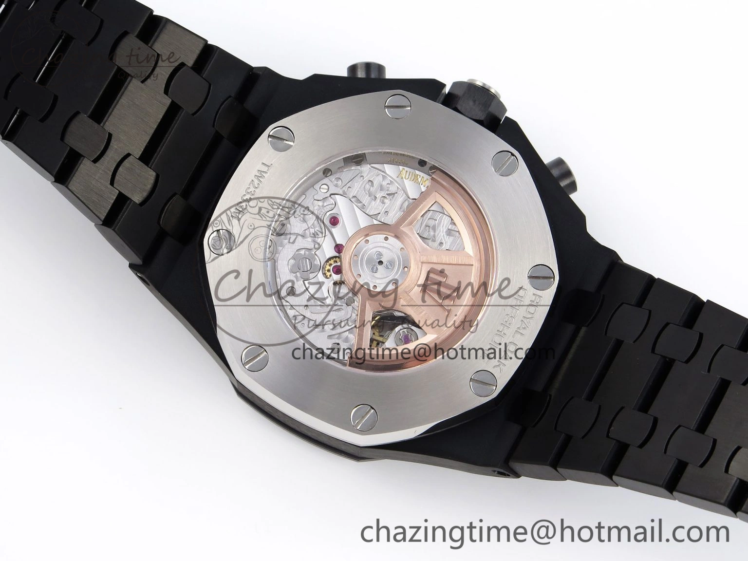 Durable Royal Oak Offshore 42mm Black Ceramic APF 1:1 Best Edition Black Textured Dial on Black Ceramic Bracelet A 4538