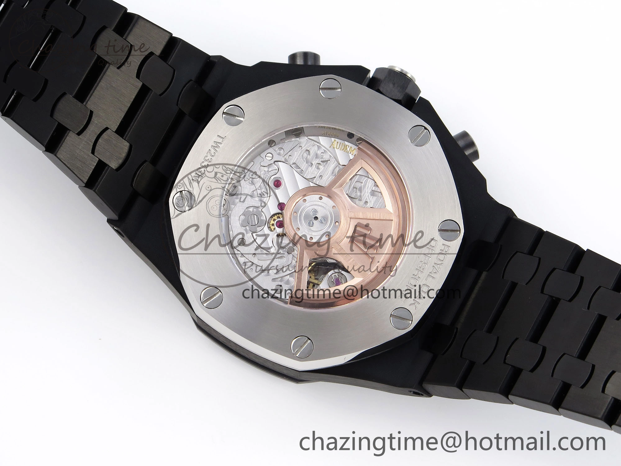 Durable Royal Oak Offshore 42mm Black Ceramic APF 1:1 Best Edition Black Textured Dial on Black Ceramic Bracelet A 4538