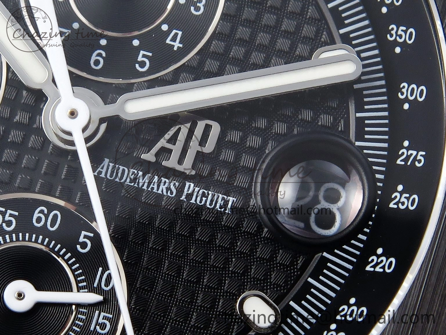 Royal Oak Offshore 42mm Black Ceramic APF 1:1 Best Edition Black Textured Dial on Black Rubber Strap A Packable 4582