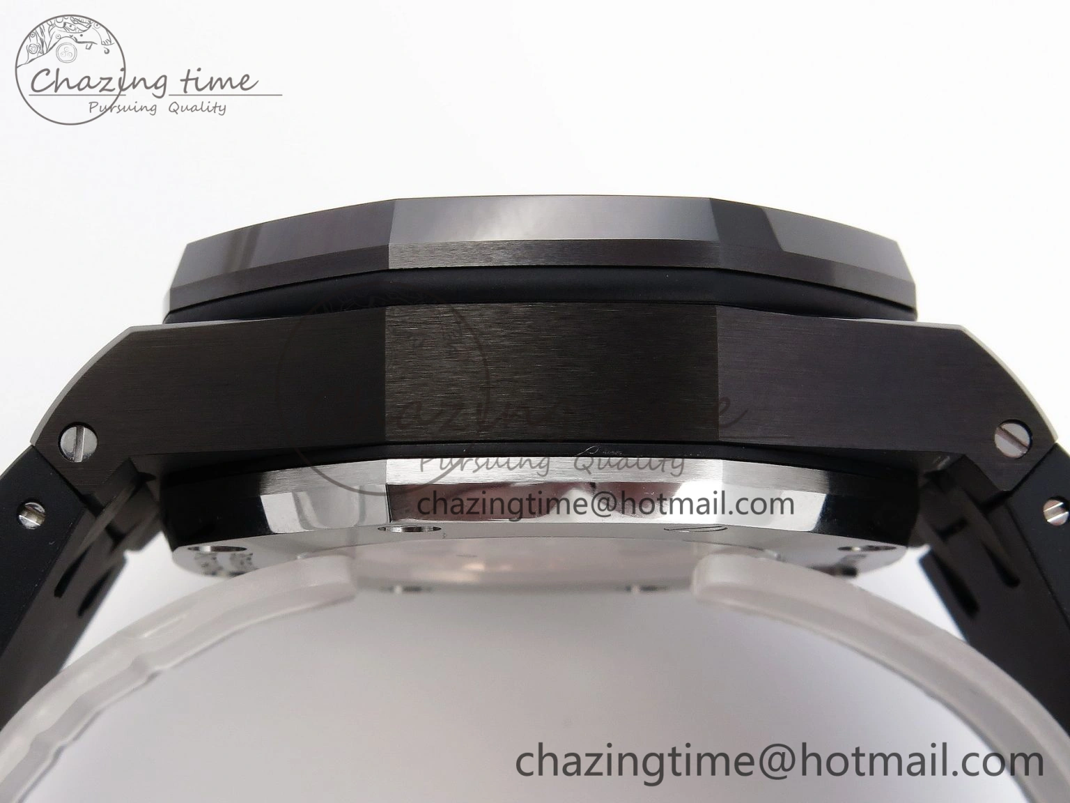 Royal Oak Offshore 42mm Black Ceramic APF 1:1 Best Edition Black Textured Dial on Black Rubber Strap A Packable 4582