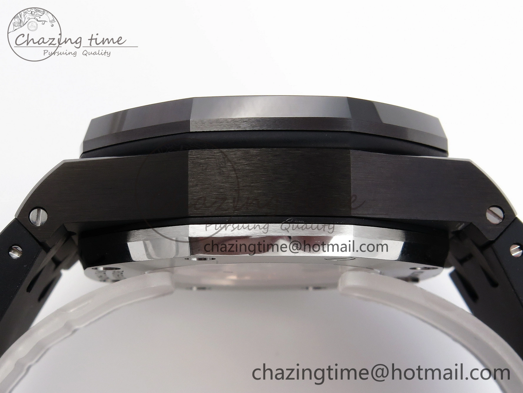 Royal Oak Offshore 42mm Black Ceramic APF 1:1 Best Edition Black Textured Dial on Black Rubber Strap A Packable 4582