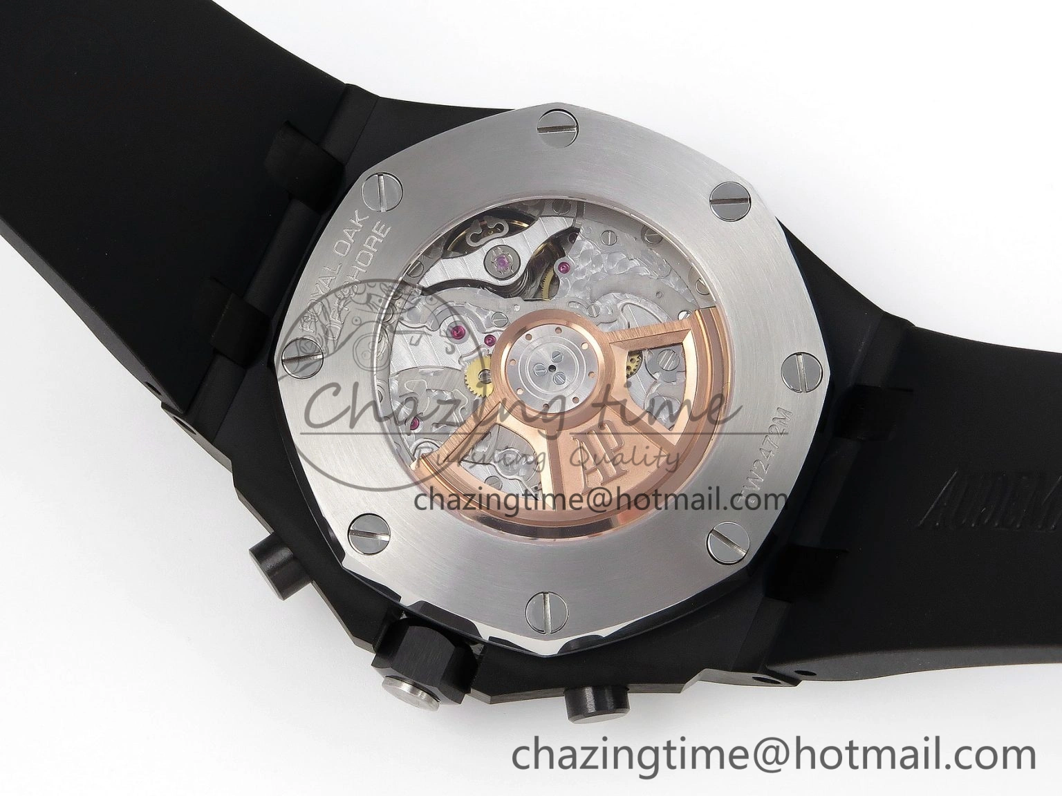 Royal Oak Offshore 42mm Black Ceramic APF 1:1 Best Edition Black Textured Dial on Black Rubber Strap A Packable 4582