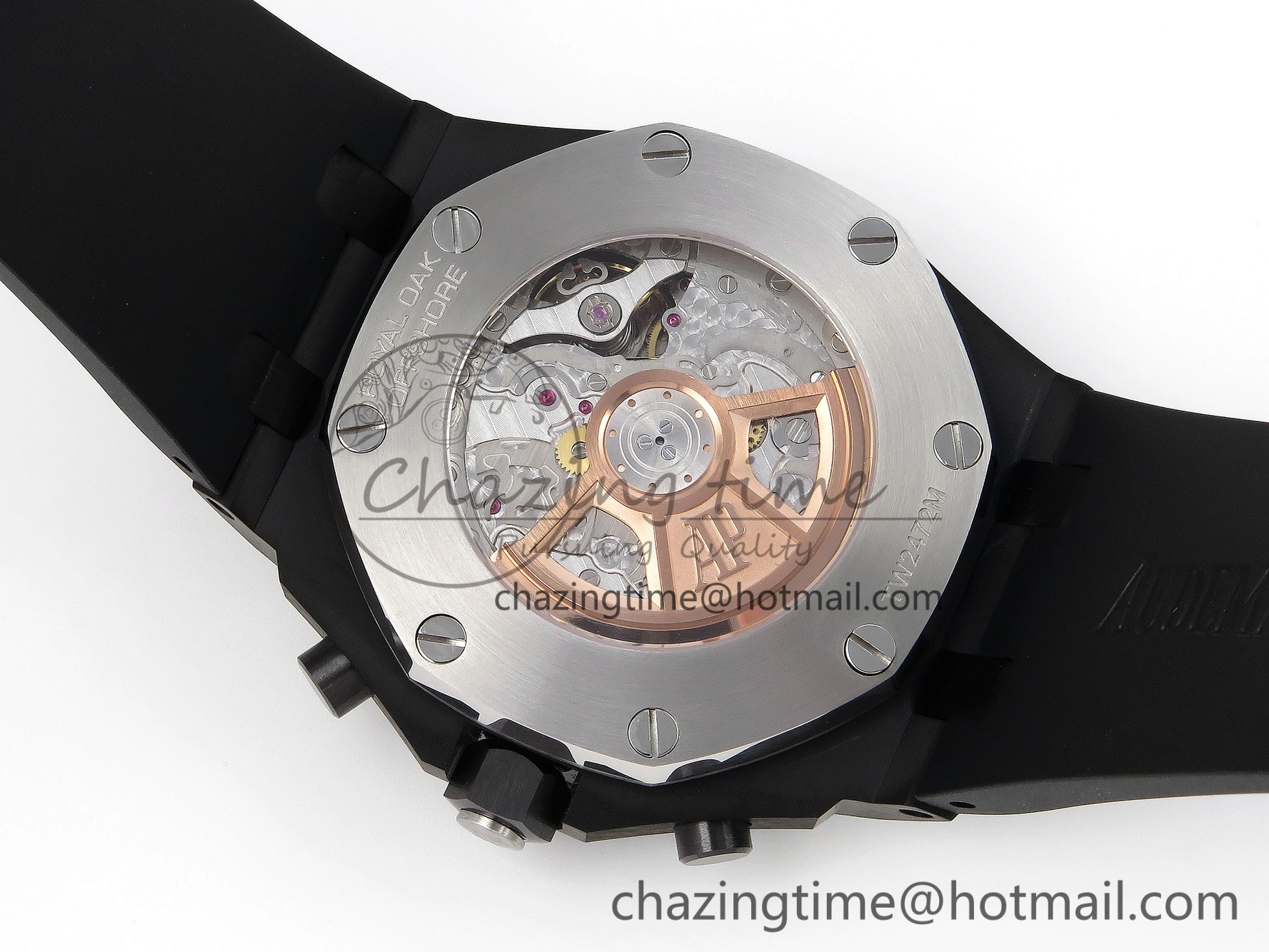 Royal Oak Offshore 42mm Black Ceramic APF 1:1 Best Edition Black Textured Dial on Black Rubber Strap A Packable 4582