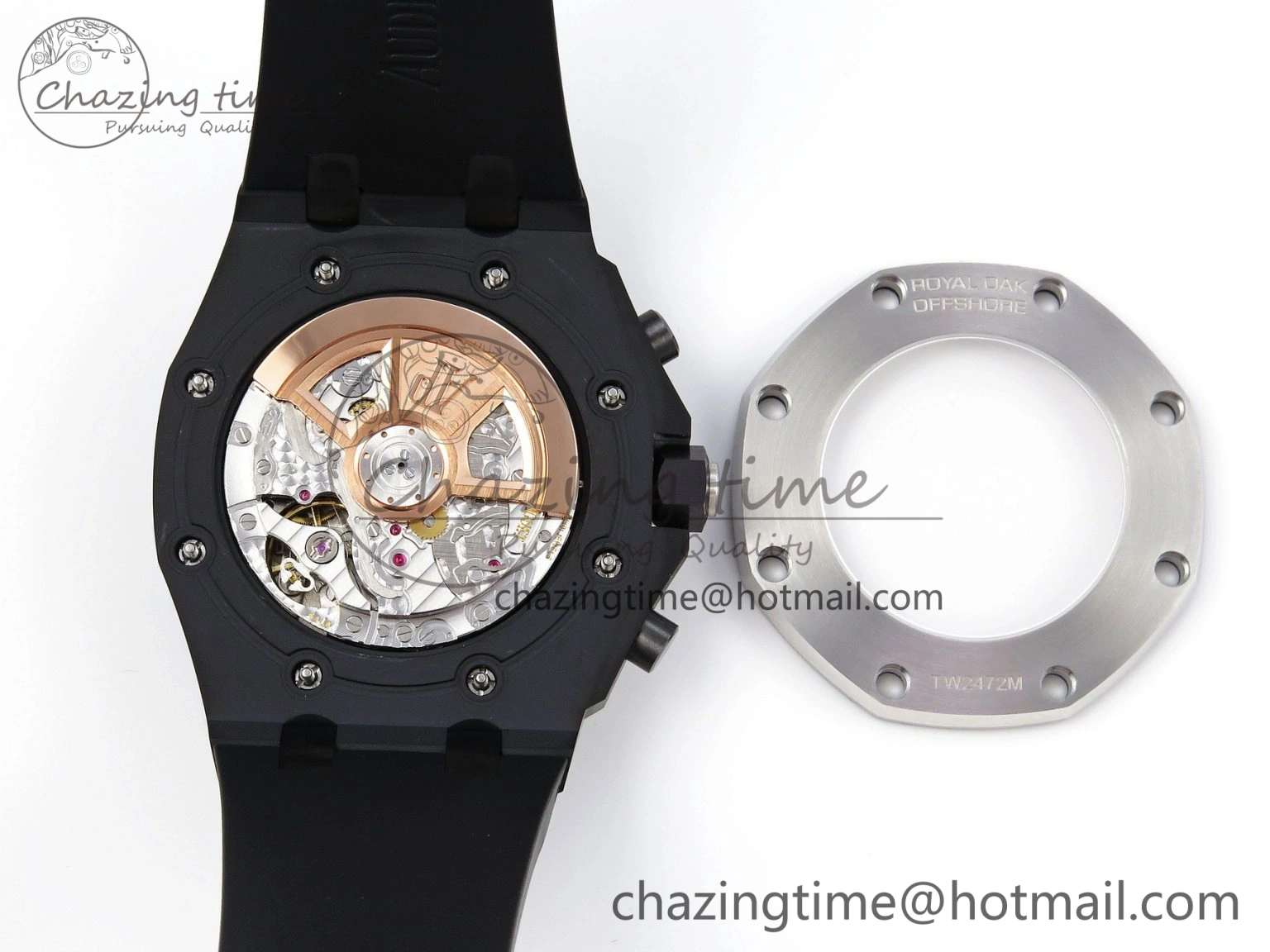 Royal Oak Offshore 42mm Black Ceramic APF 1:1 Best Edition Black Textured Dial on Black Rubber Strap A Packable 4582
