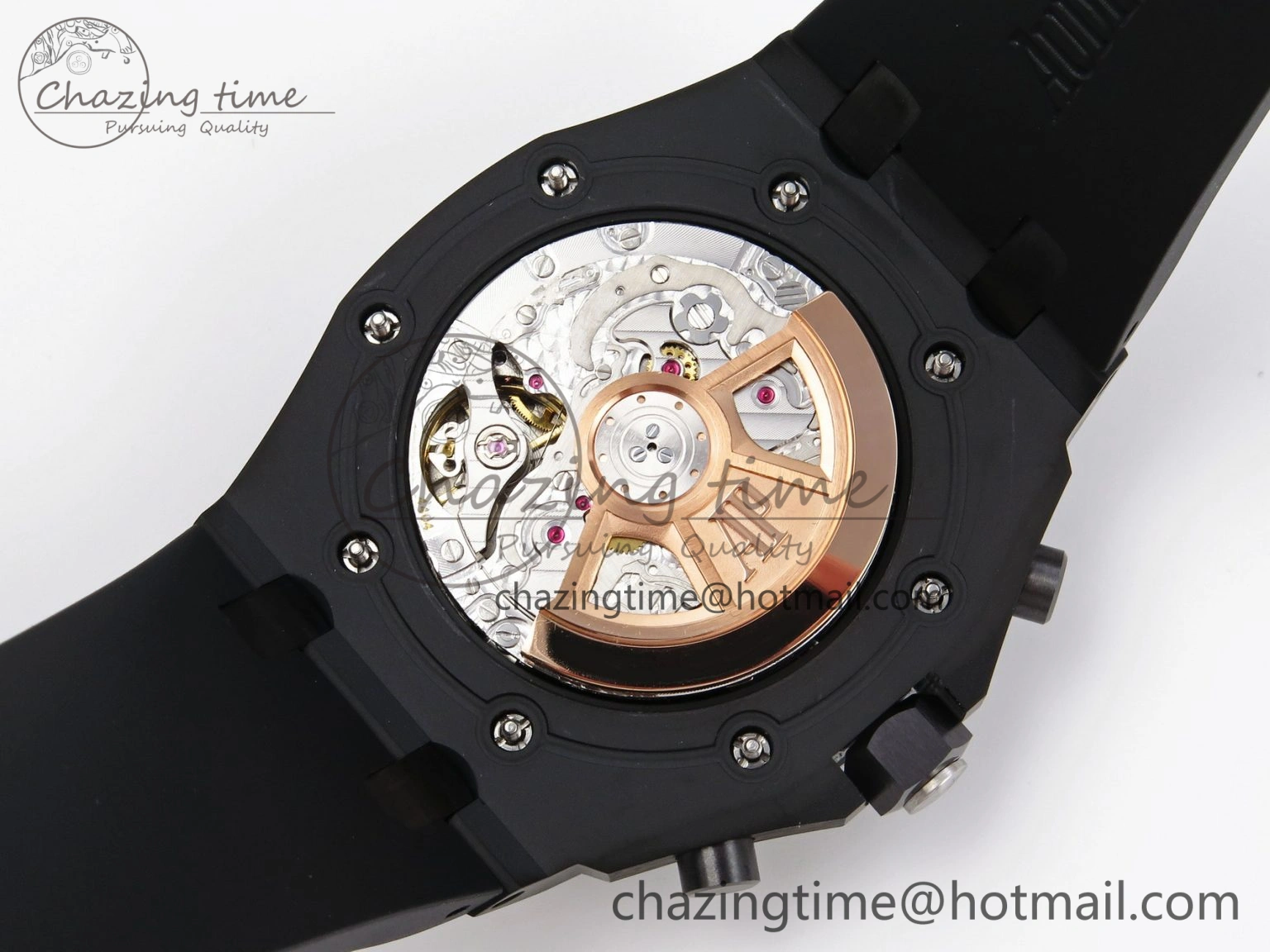 Royal Oak Offshore 42mm Black Ceramic APF 1:1 Best Edition Black Textured Dial on Black Rubber Strap A Packable 4582