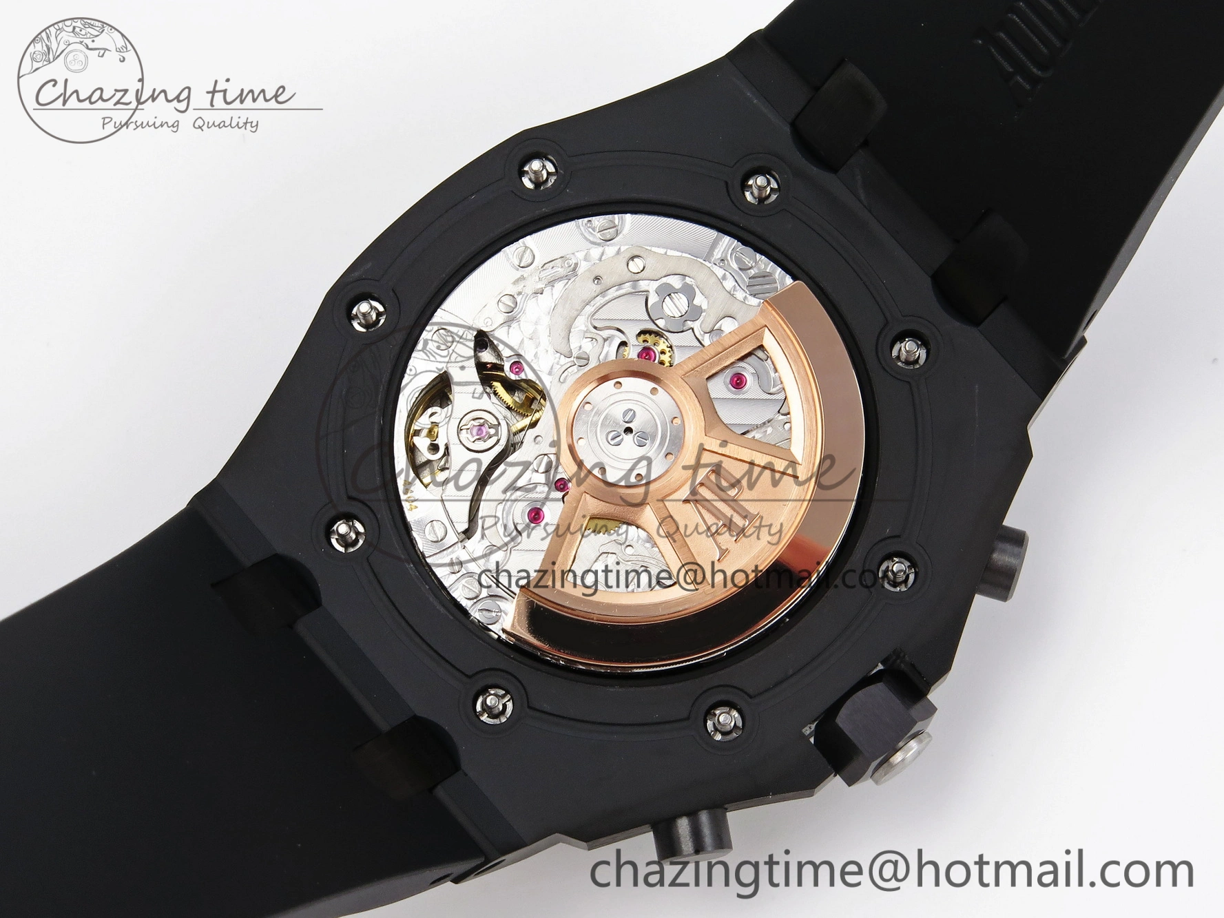 Royal Oak Offshore 42mm Black Ceramic APF 1:1 Best Edition Black Textured Dial on Black Rubber Strap A Packable 4582