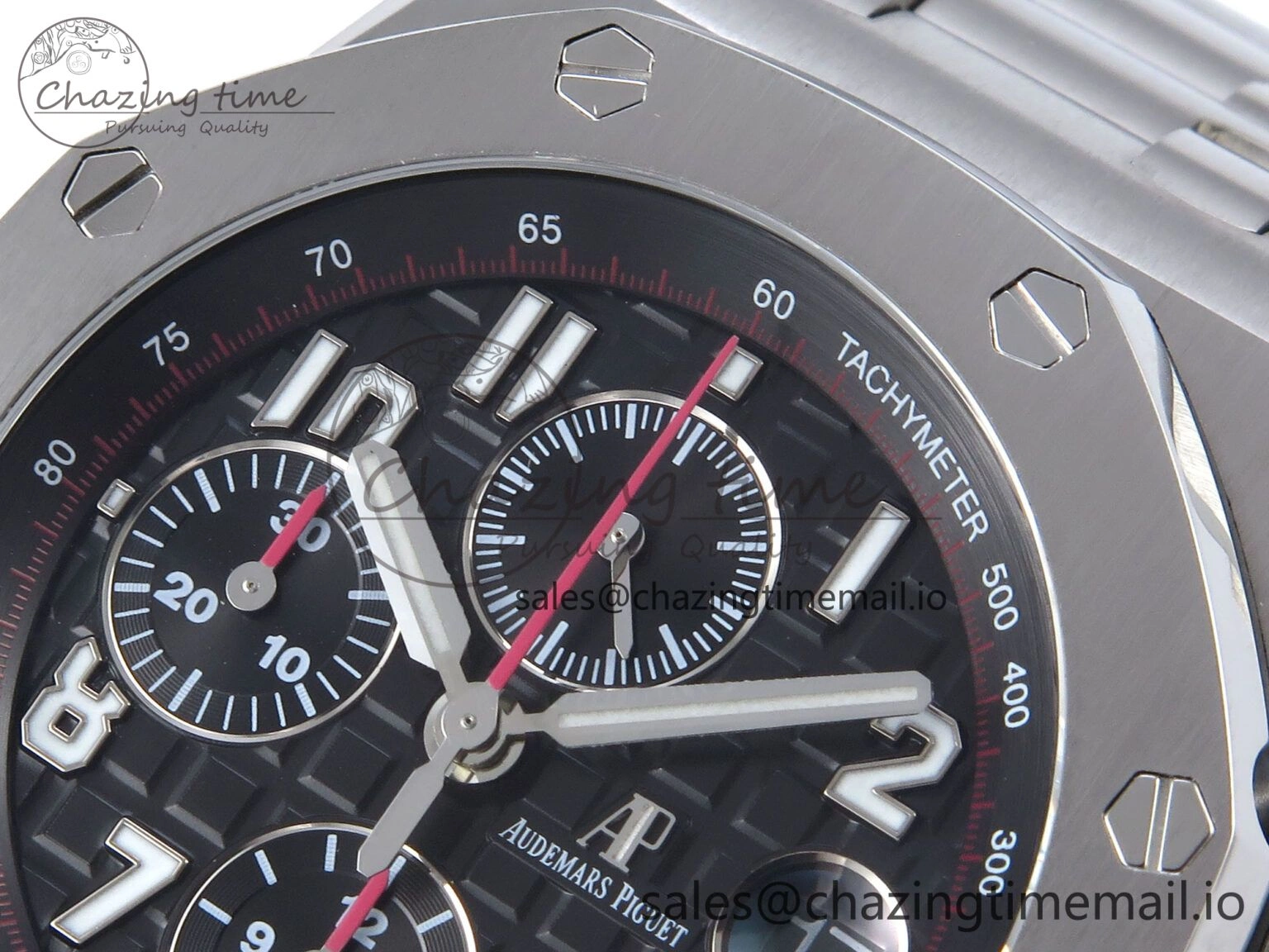 EasyCare Royal Oak Offshore 42mm Black Themes SS TKF Best Edition Black Dial on SS Bracelet A 4352