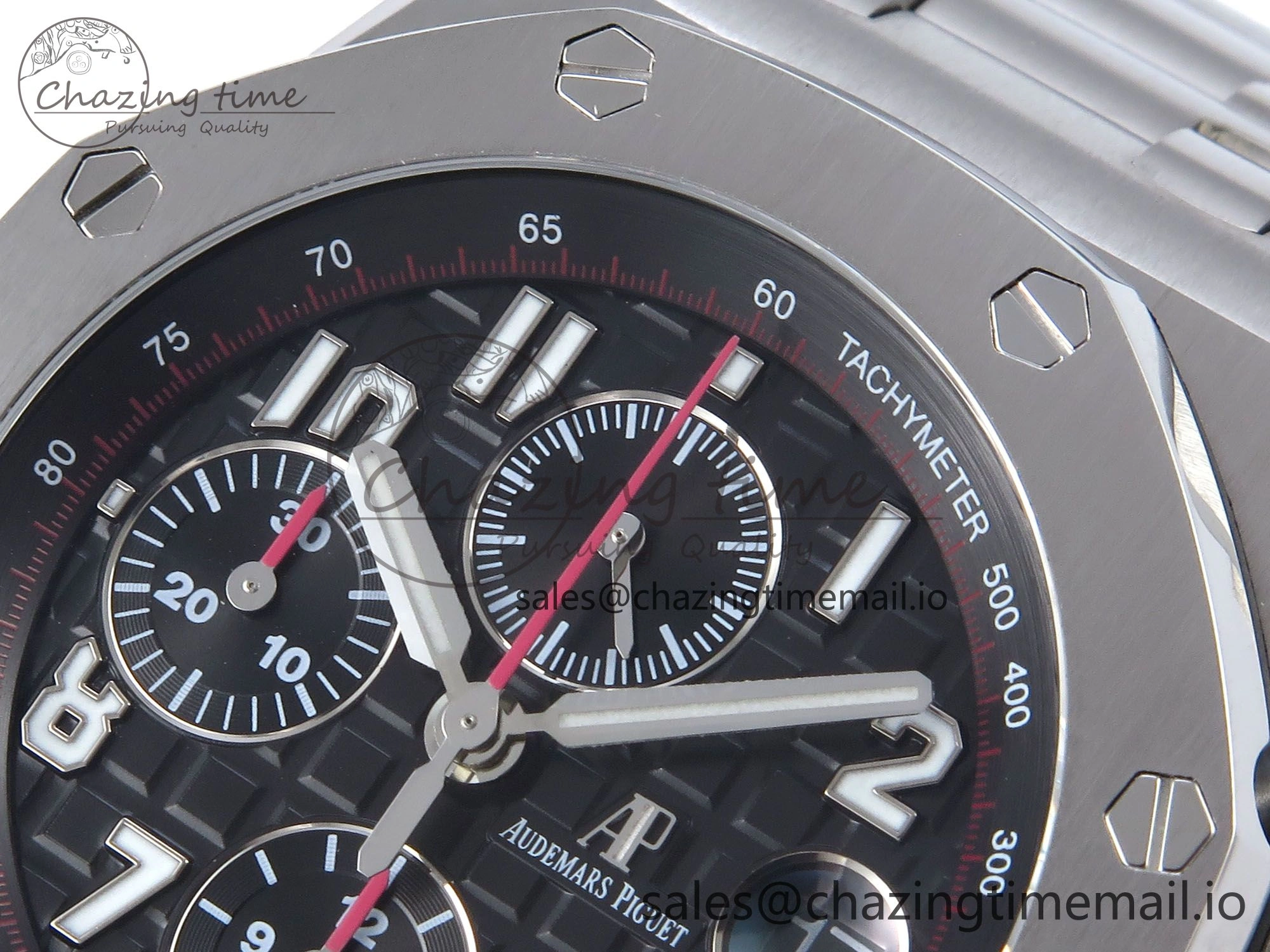 EasyCare Royal Oak Offshore 42mm Black Themes SS TKF Best Edition Black Dial on SS Bracelet A 4352