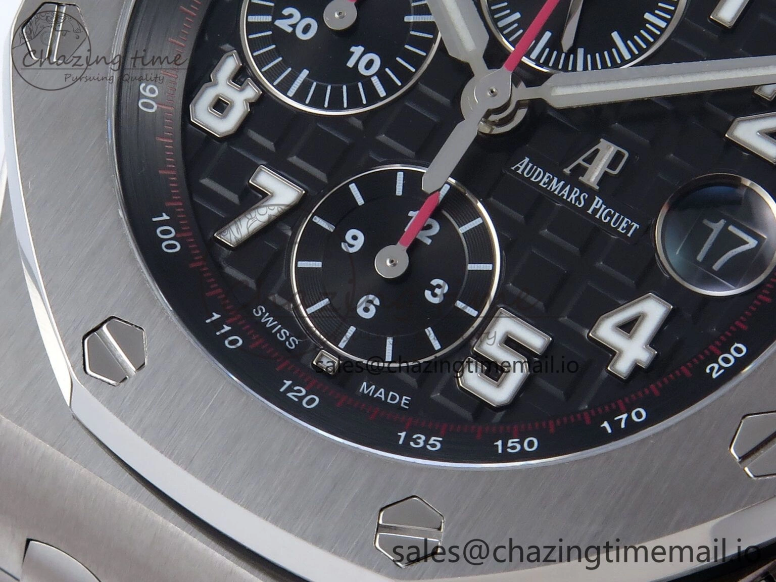 EasyCare Royal Oak Offshore 42mm Black Themes SS TKF Best Edition Black Dial on SS Bracelet A 4352