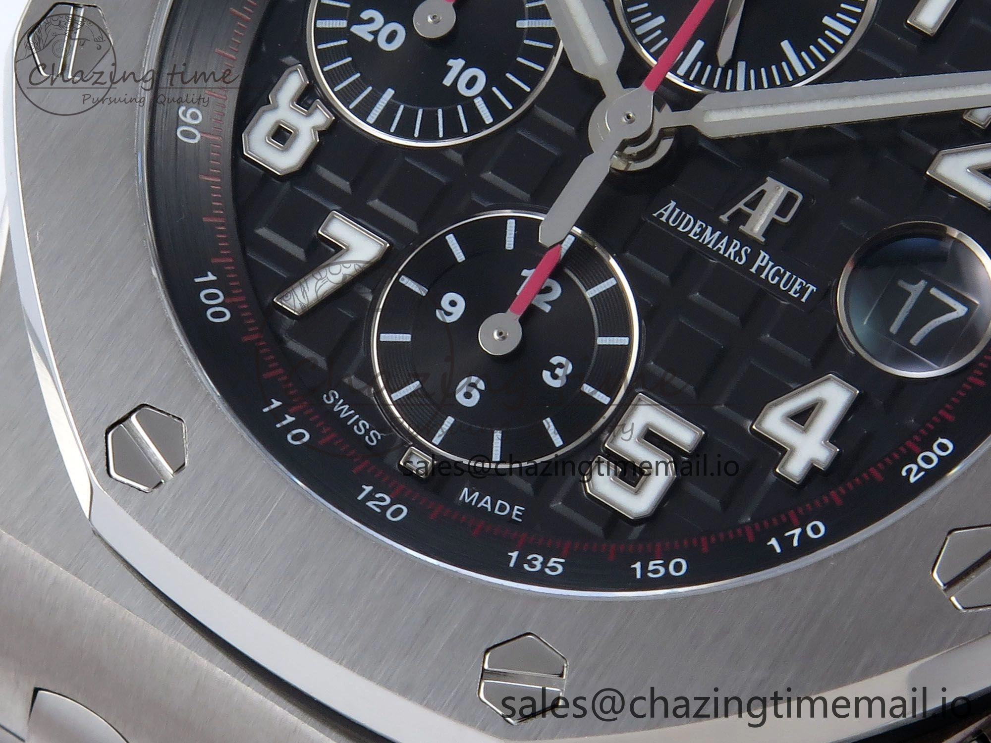 EasyCare Royal Oak Offshore 42mm Black Themes SS TKF Best Edition Black Dial on SS Bracelet A 4352
