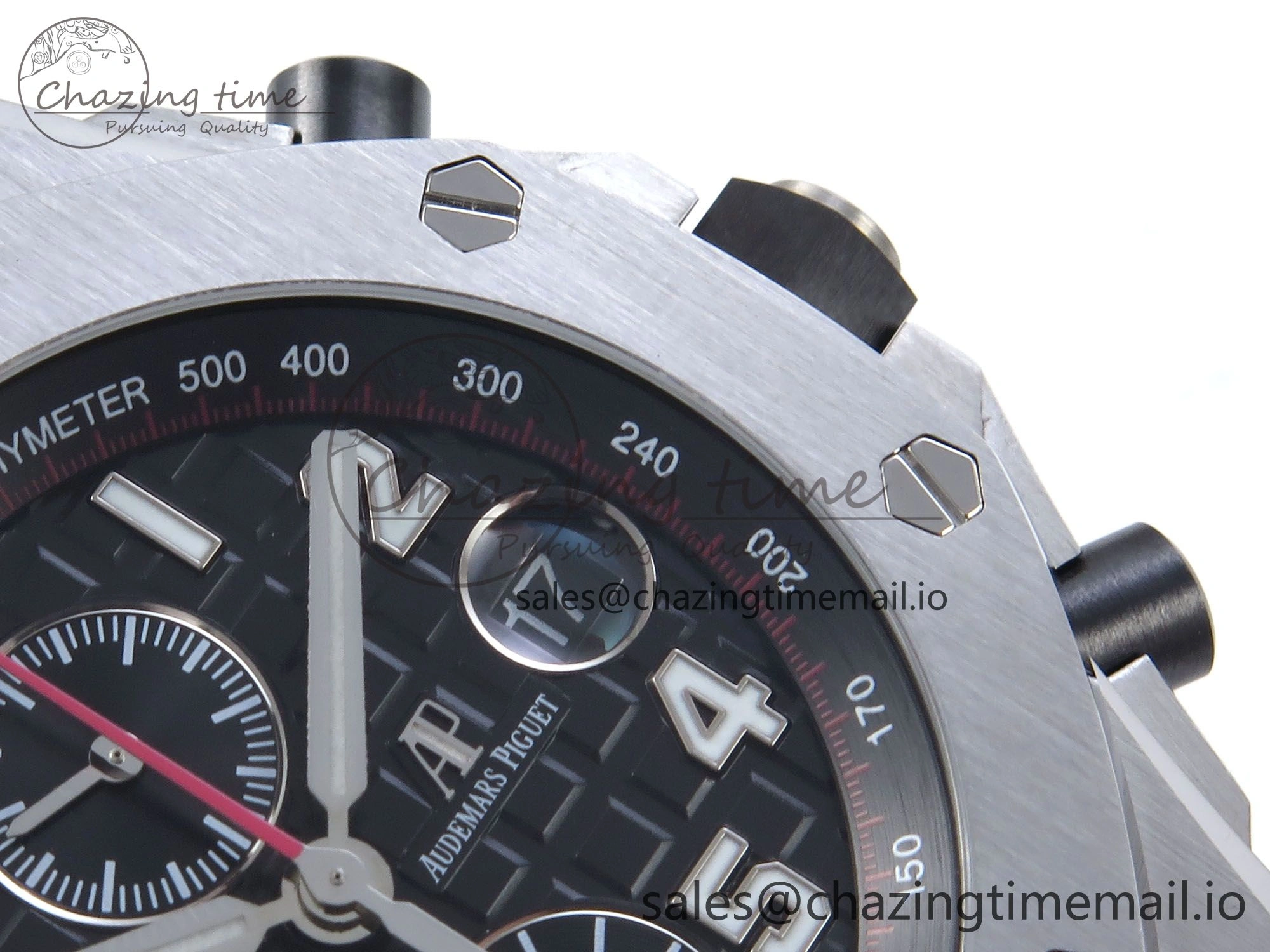 EasyCare Royal Oak Offshore 42mm Black Themes SS TKF Best Edition Black Dial on SS Bracelet A 4352