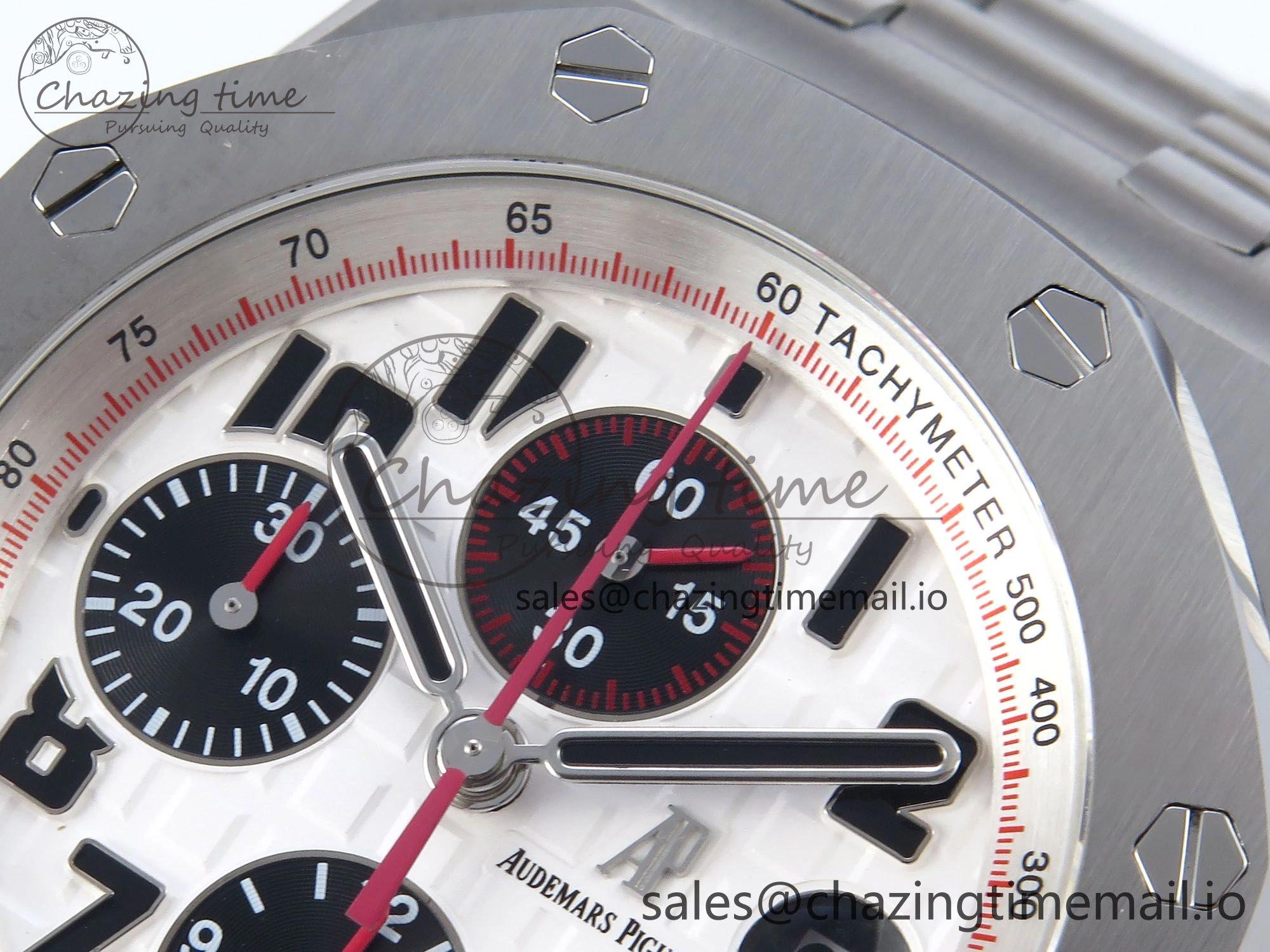 Royal Oak Offshore 42mm Panda SS TKF Best Edition White Black Dial on SS Bracelet A HighQuality 4350