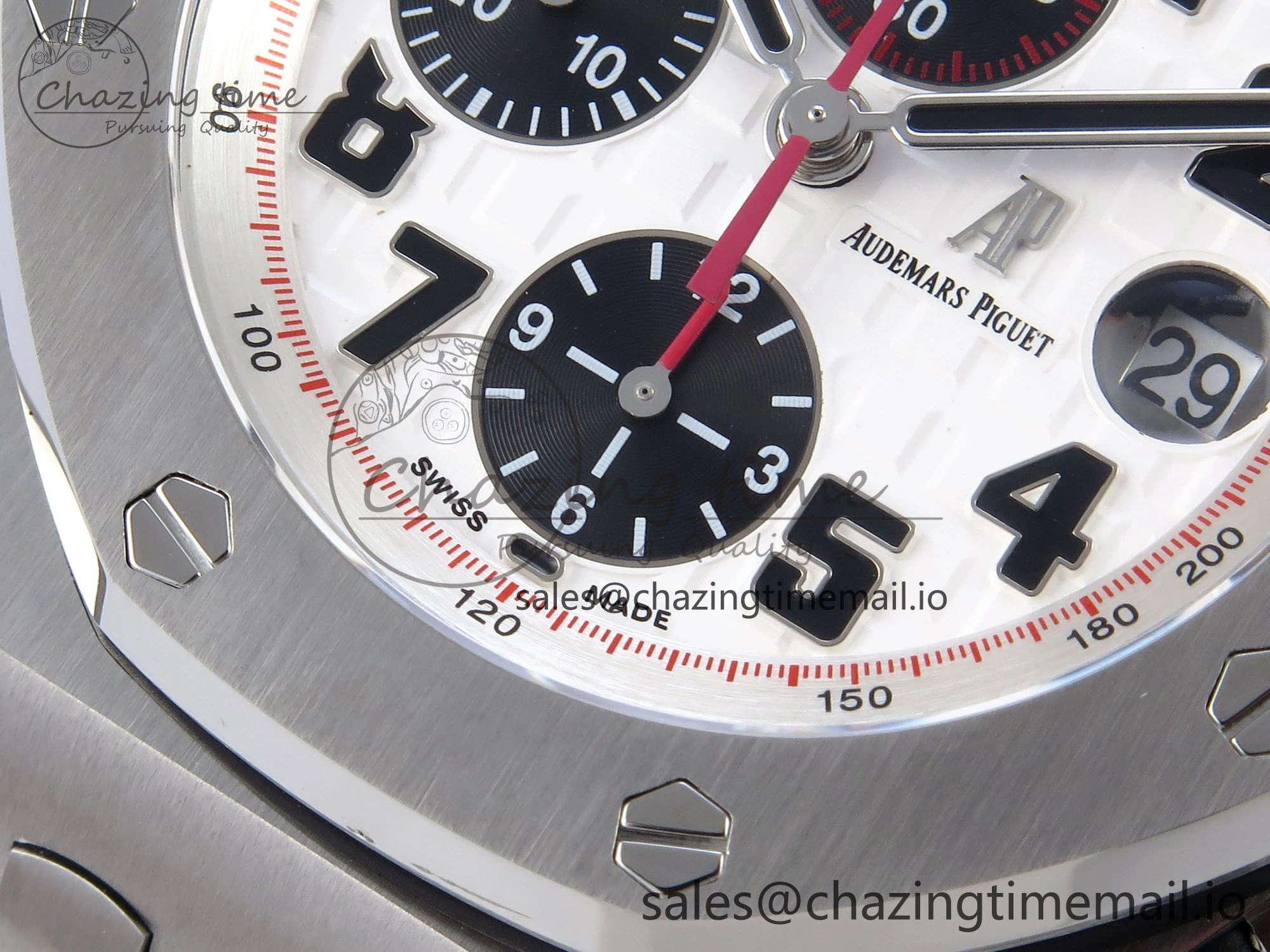 Royal Oak Offshore 42mm Panda SS TKF Best Edition White Black Dial on SS Bracelet A HighQuality 4350
