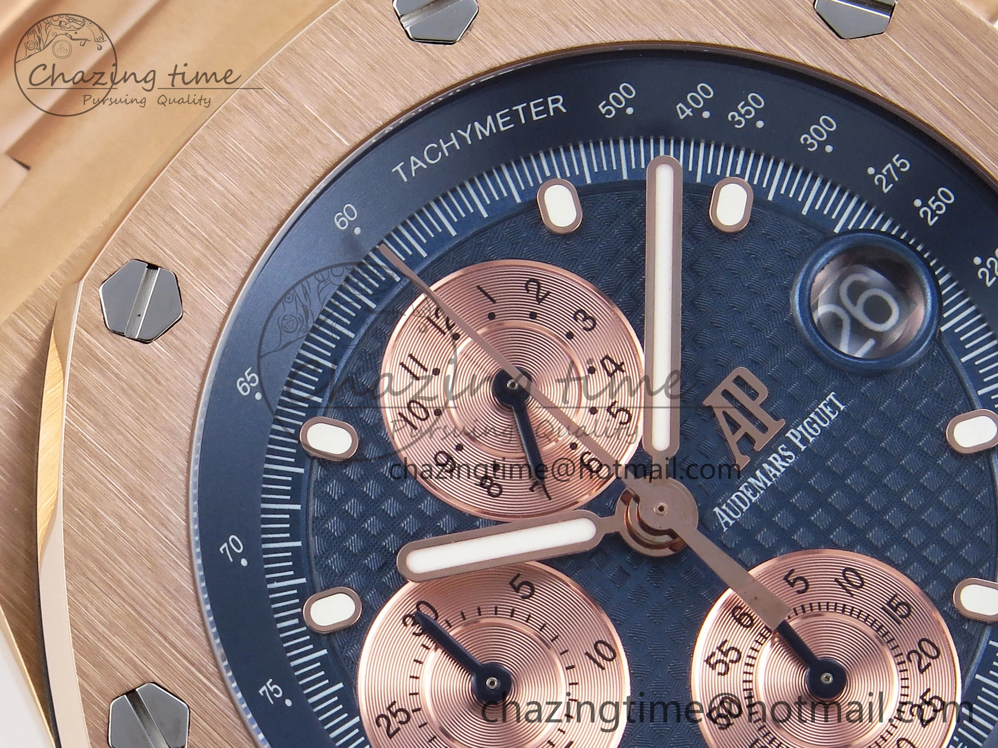 Royal Oak Offshore 42mm RG APF 1:1 Best Edition Blue RG Dial on RG Bracelet Strap A Durable 4534