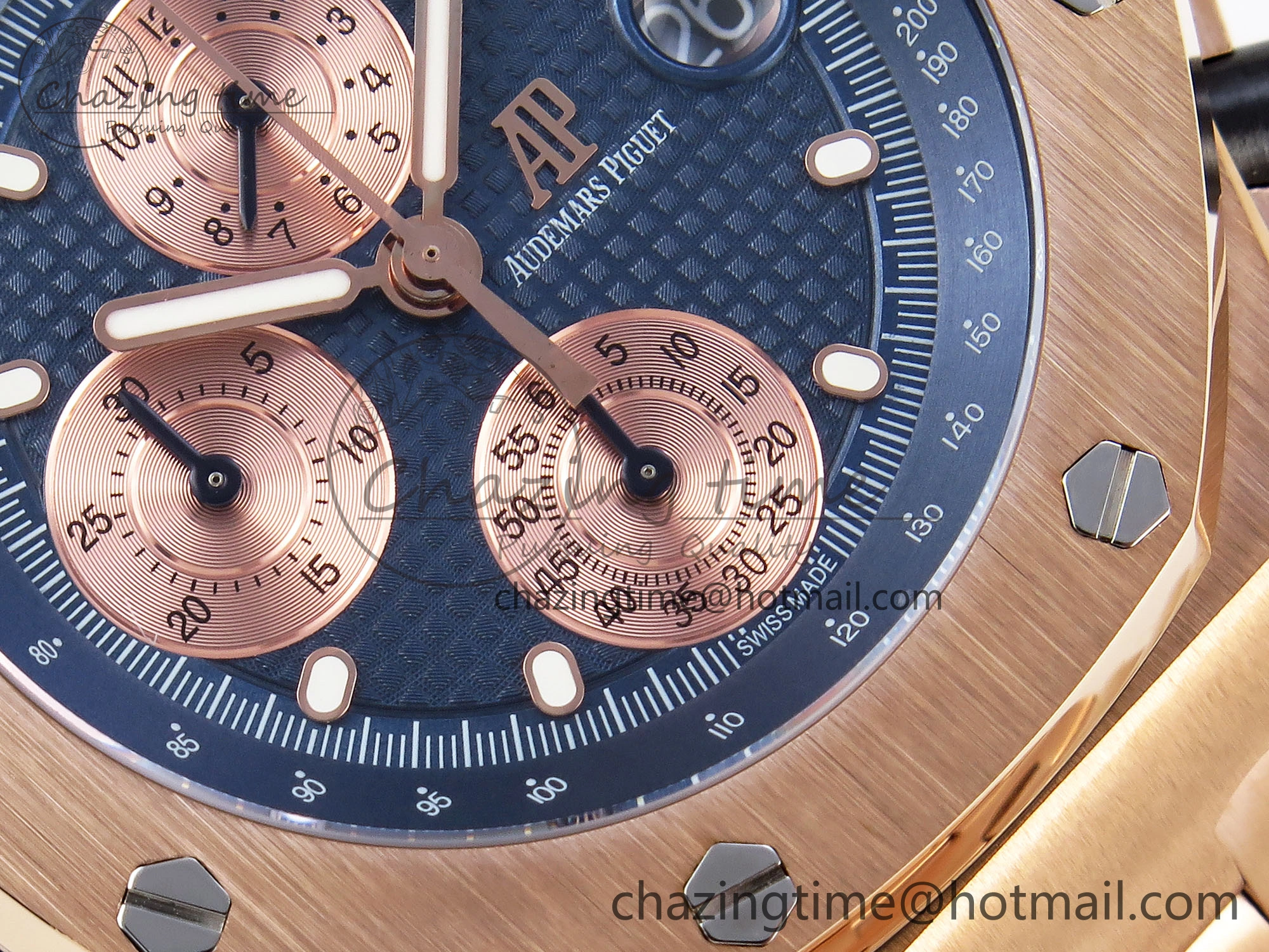 Royal Oak Offshore 42mm RG APF 1:1 Best Edition Blue RG Dial on RG Bracelet Strap A Durable 4534