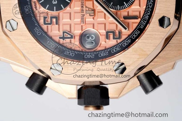 FashionForward Royal Oak Offshore 42mm RG APF 1:1 Best Edition RG Dial on Black Leather Strap A 4671