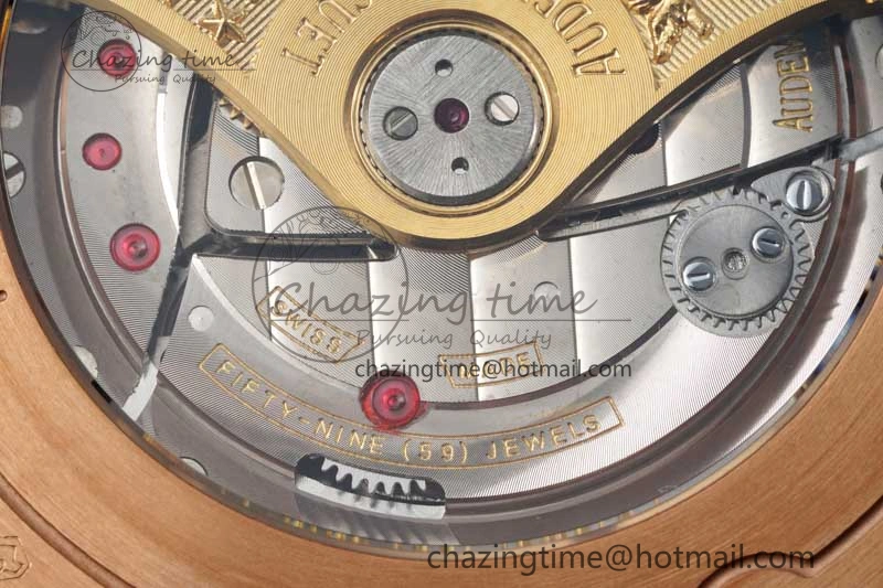 FashionForward Royal Oak Offshore 42mm RG APF 1:1 Best Edition RG Dial on Black Leather Strap A 4671
