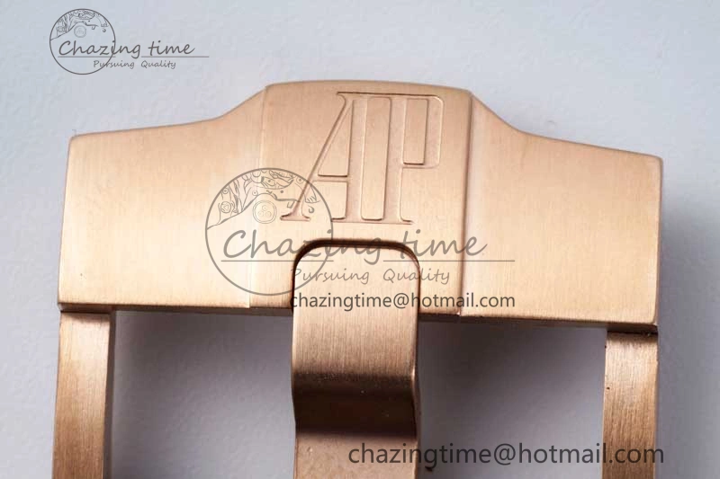 FashionForward Royal Oak Offshore 42mm RG APF 1:1 Best Edition RG Dial on Black Leather Strap A 4671