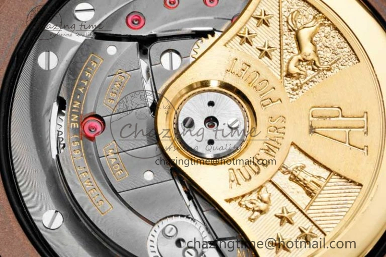 UrbanChic Royal Oak Offshore 42mm RG Bezel APF 1:1 Best Edition Black RG Dial on Black Leather Strap A 4622