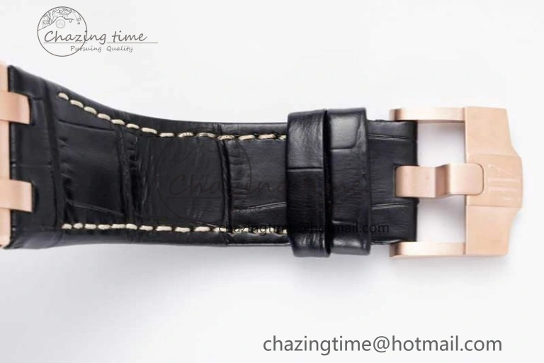 UrbanChic Royal Oak Offshore 42mm RG Bezel APF 1:1 Best Edition Black RG Dial on Black Leather Strap A 4622