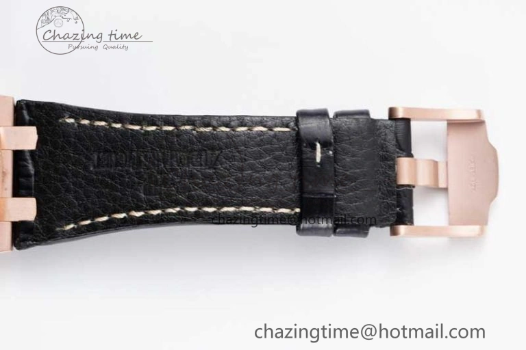 UrbanChic Royal Oak Offshore 42mm RG Bezel APF 1:1 Best Edition Black RG Dial on Black Leather Strap A 4622