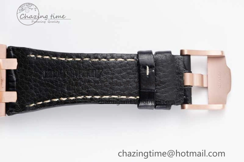 UrbanChic Royal Oak Offshore 42mm RG Bezel APF 1:1 Best Edition Black RG Dial on Black Leather Strap A 4622