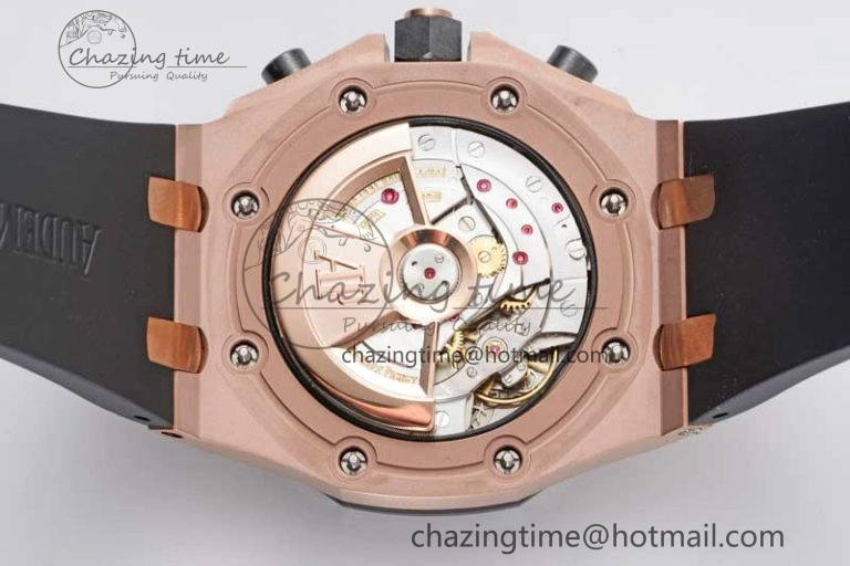 Royal Oak Offshore 42mm RG Black Ceramic Bezel APF 1:1 Best Edition Black Dial on Black Rubber Strap A Seasonal 4615
