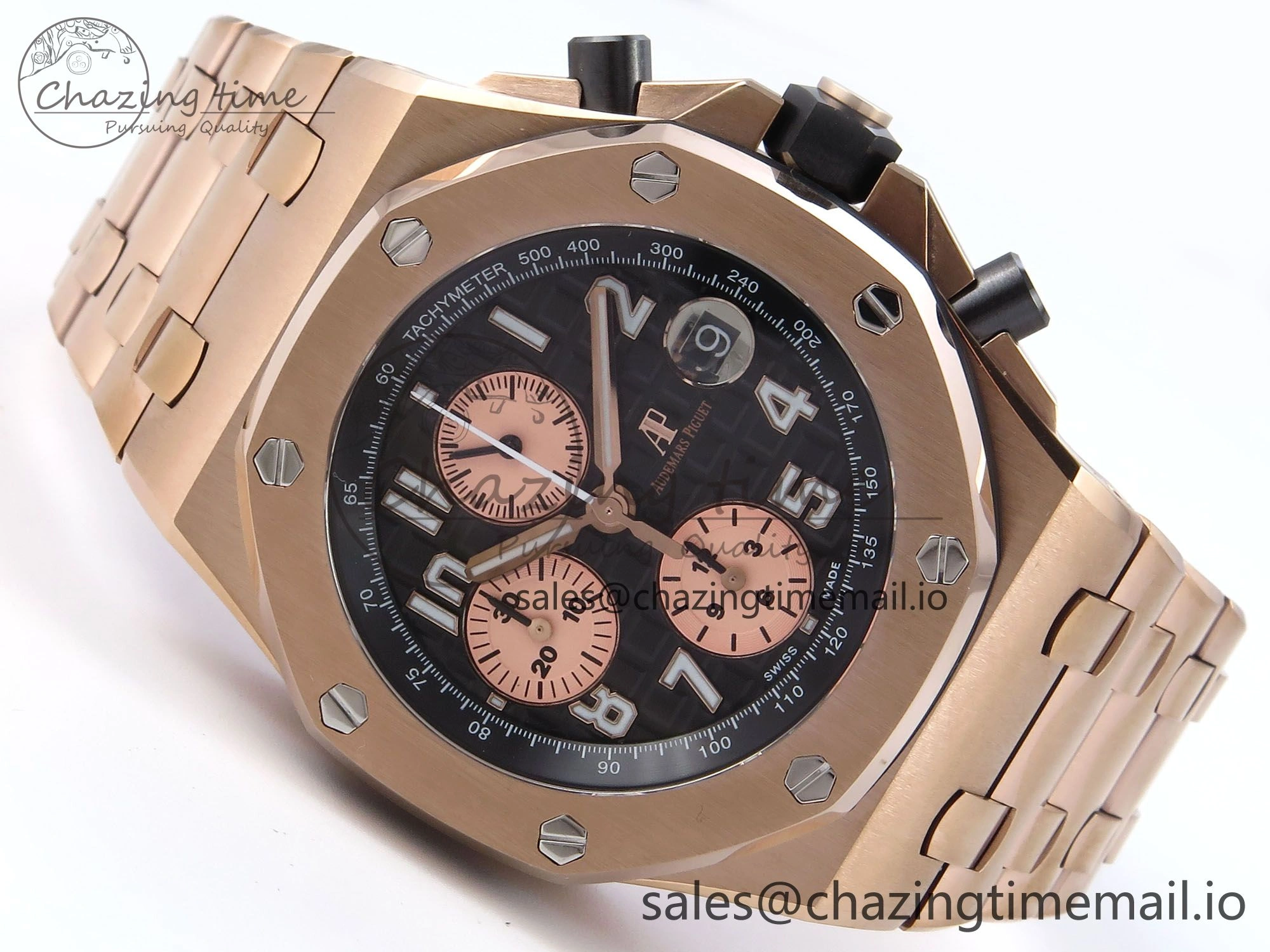 Royal Oak Offshore 42mm RG TKF Best Edition Black Dial on RG Bracelet A TimelessDesign 4357