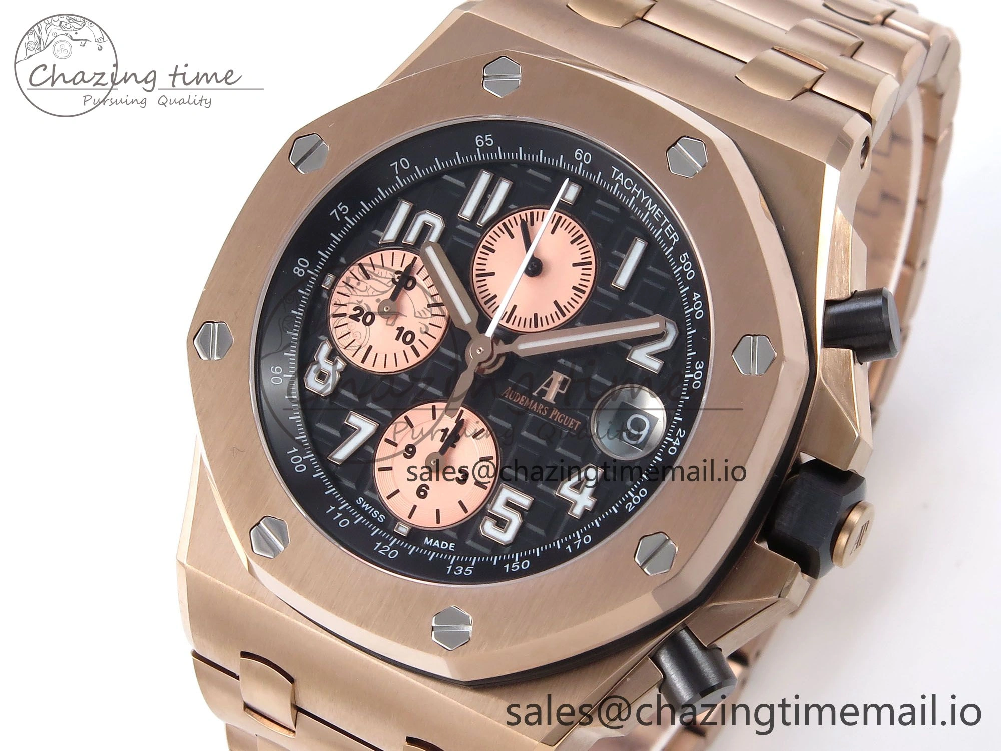 Royal Oak Offshore 42mm RG TKF Best Edition Black Dial on RG Bracelet A TimelessDesign 4357