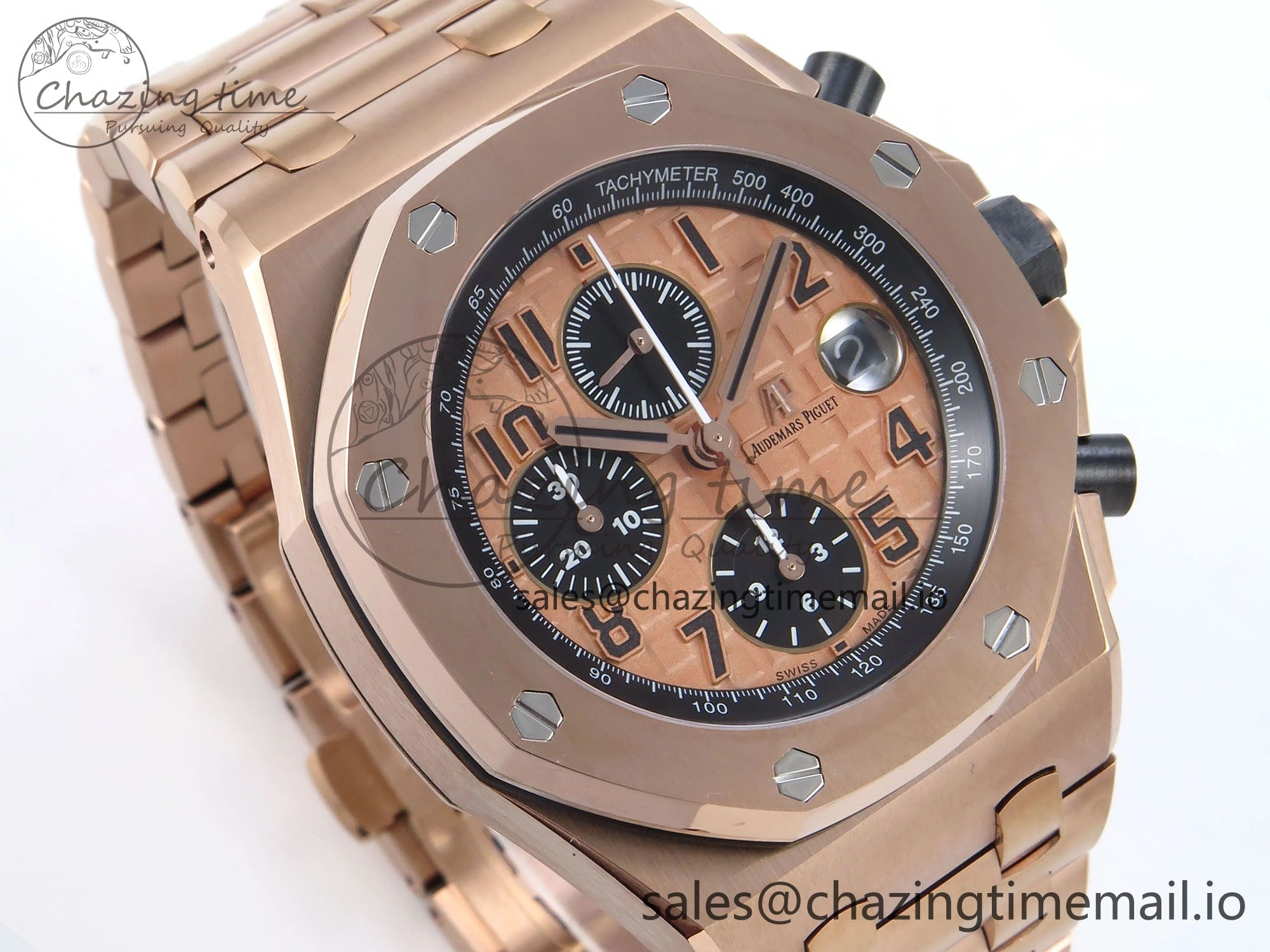 WeatherProof Royal Oak Offshore 42mm RG TKF Best Edition RG Dial on RG Bracelet A 4355