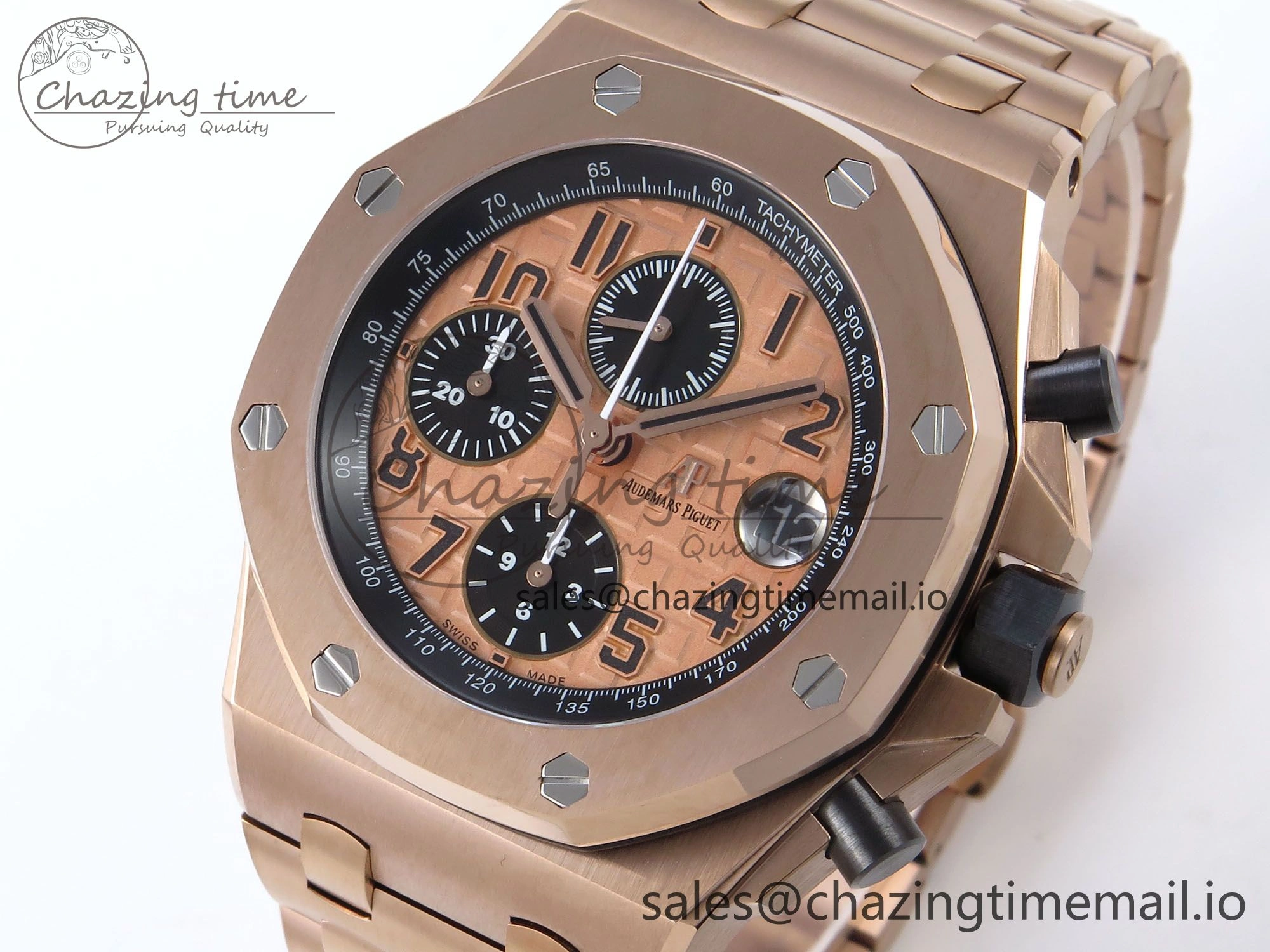 WeatherProof Royal Oak Offshore 42mm RG TKF Best Edition RG Dial on RG Bracelet A 4355