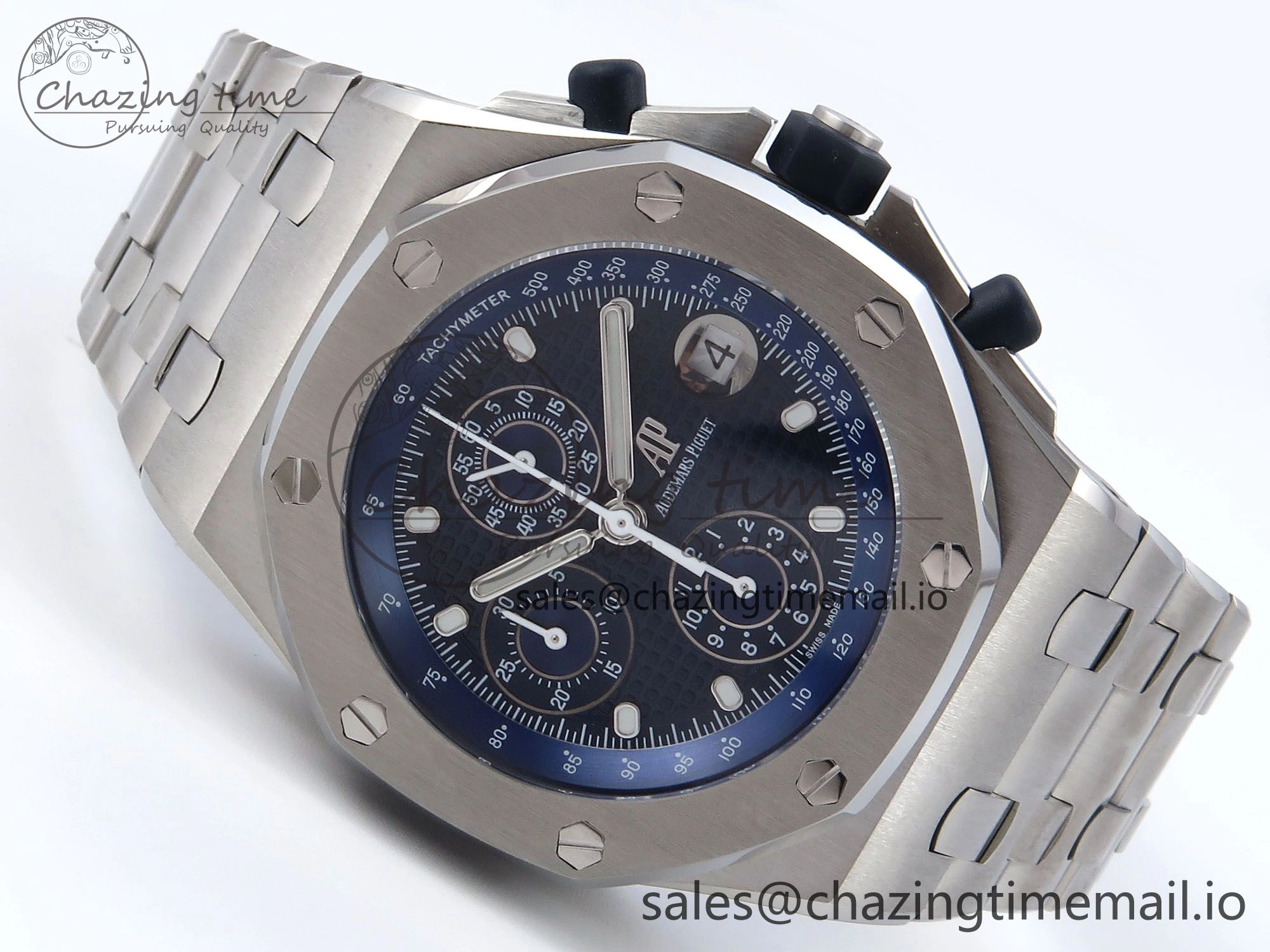 MoistureWicking Royal Oak Offshore 42mm Re-edition SS TKF Best Edition Blue Dial on SS Bracelet A 4349