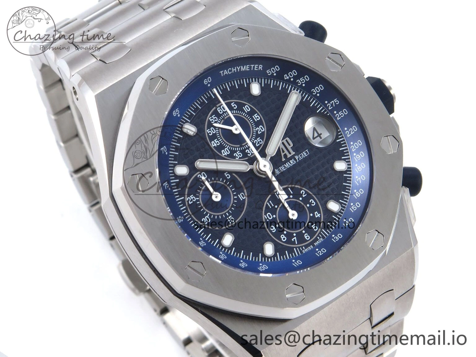 MoistureWicking Royal Oak Offshore 42mm Re-edition SS TKF Best Edition Blue Dial on SS Bracelet A 4349