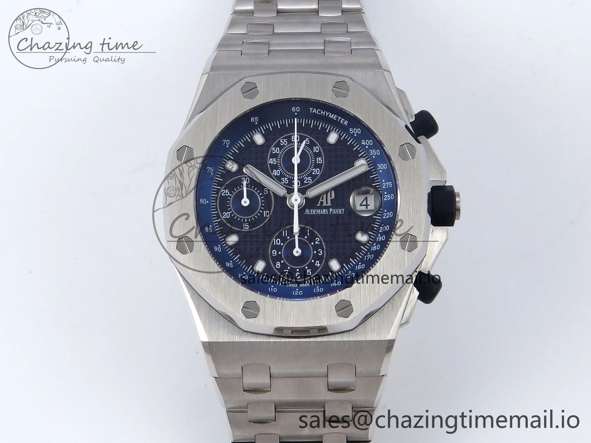 MoistureWicking Royal Oak Offshore 42mm Re-edition SS TKF Best Edition Blue Dial on SS Bracelet A 4349