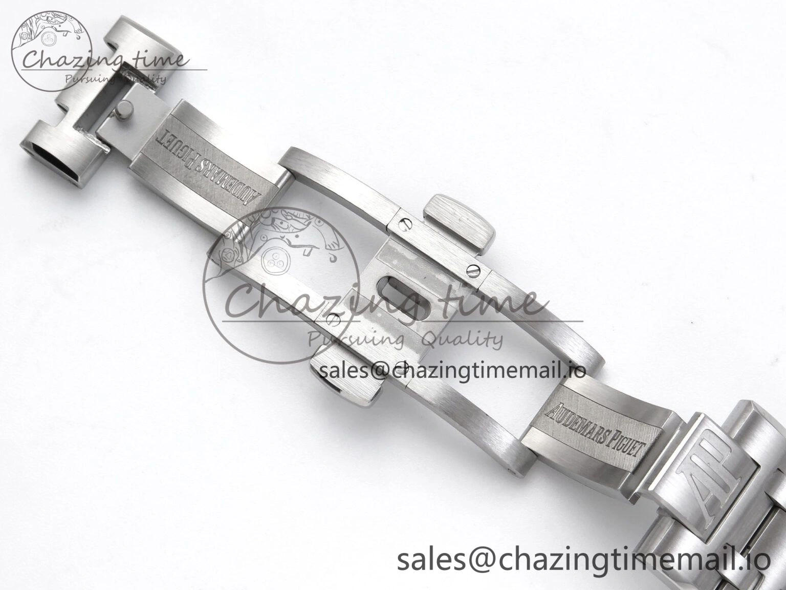 SoftTouch Royal Oak Offshore 42mm Rubberclad SS TKF Best Edition Black White Dial on SS Bracelet A 4351