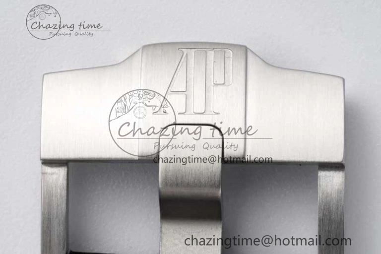 Unique Royal Oak Offshore 42mm SS APF 1:1 Best Edition Black Dial on Black Leather Strap A 4714