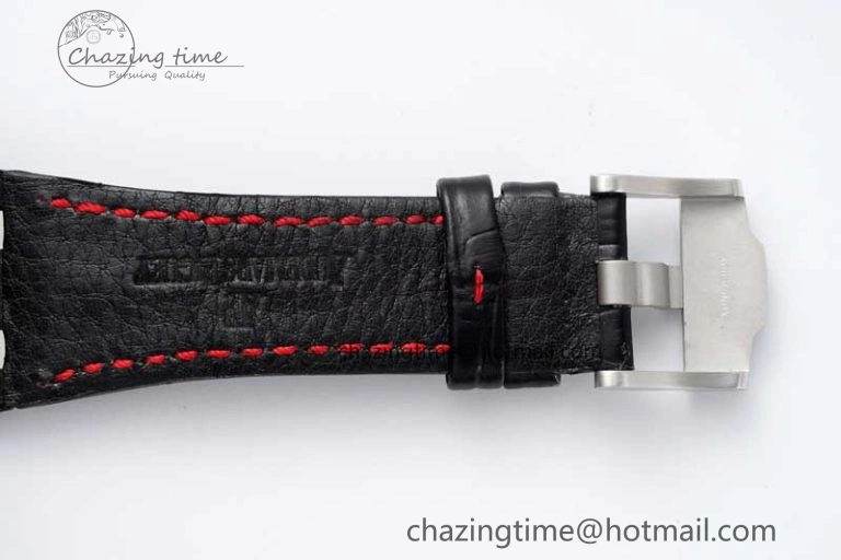 Unique Royal Oak Offshore 42mm SS APF 1:1 Best Edition Black Dial on Black Leather Strap A 4714