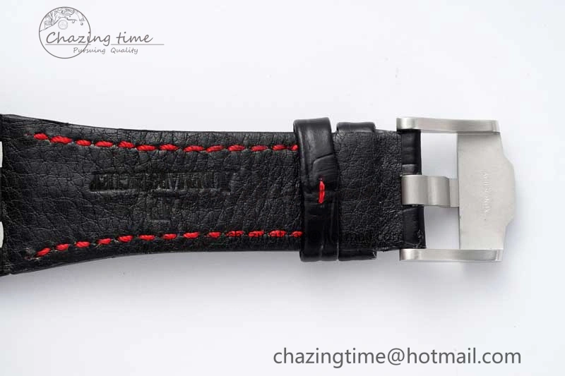 Unique Royal Oak Offshore 42mm SS APF 1:1 Best Edition Black Dial on Black Leather Strap A 4714