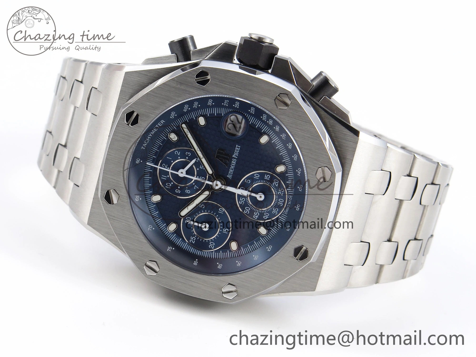 ModernLook Royal Oak Offshore 42mm SS APF 1:1 Best Edition Blue Dial on SS Bracelet Strap A 4537