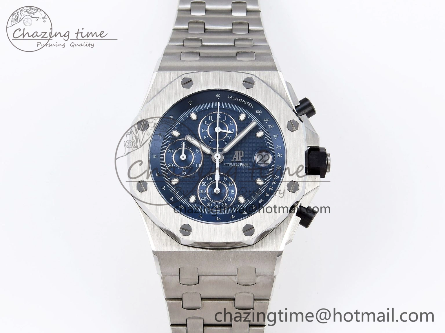 ModernLook Royal Oak Offshore 42mm SS APF 1:1 Best Edition Blue Dial on SS Bracelet Strap A 4537